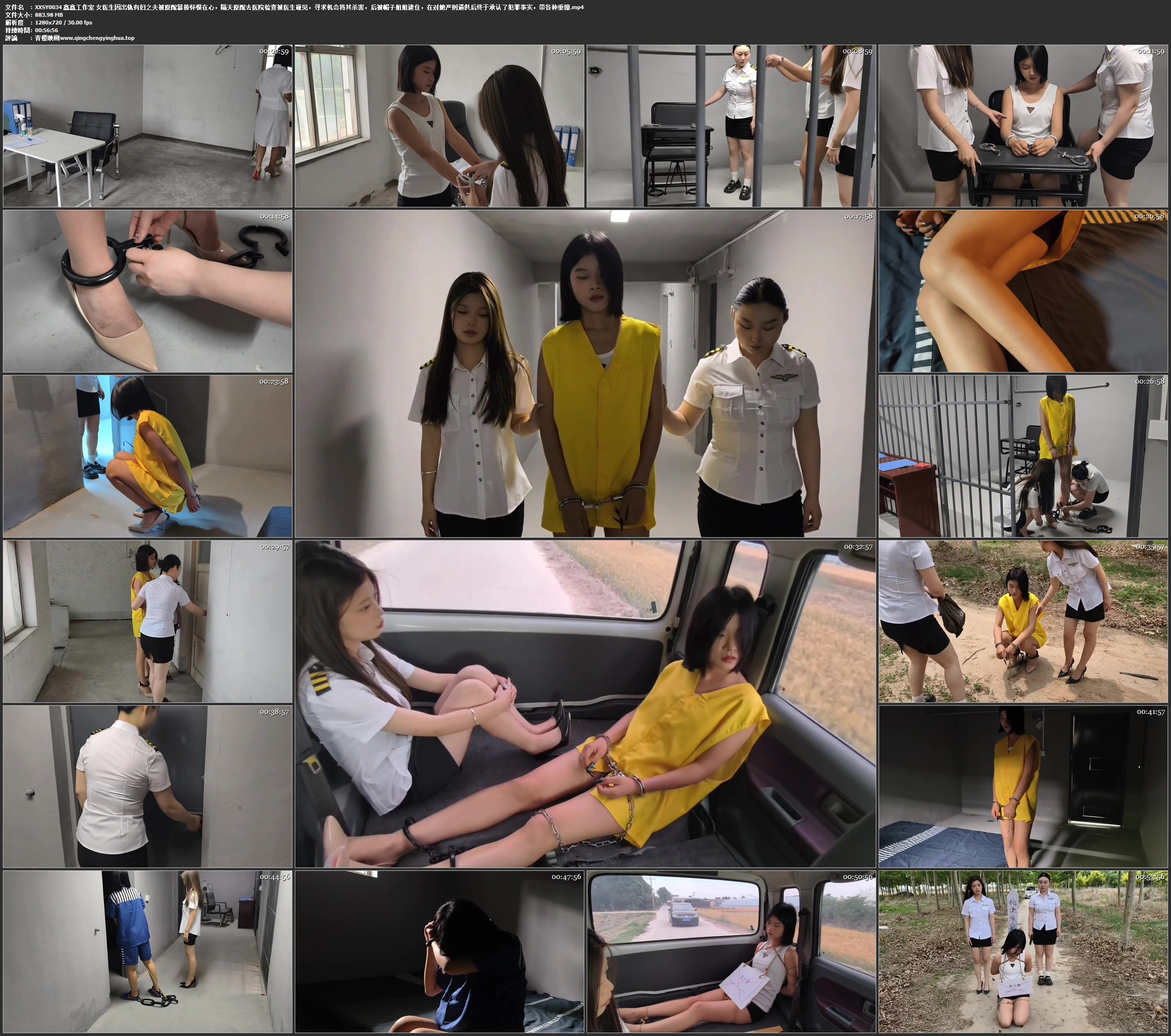 鑫鑫工作室 女医生因出轨有妇之夫被原配暴揍怀恨在心，隔天原配去医院检查被医生碰见，寻求机会将其杀害，后被帽子姐姐逮住，在对她严刑逼供后终于承认了犯罪事实，带各种重镣