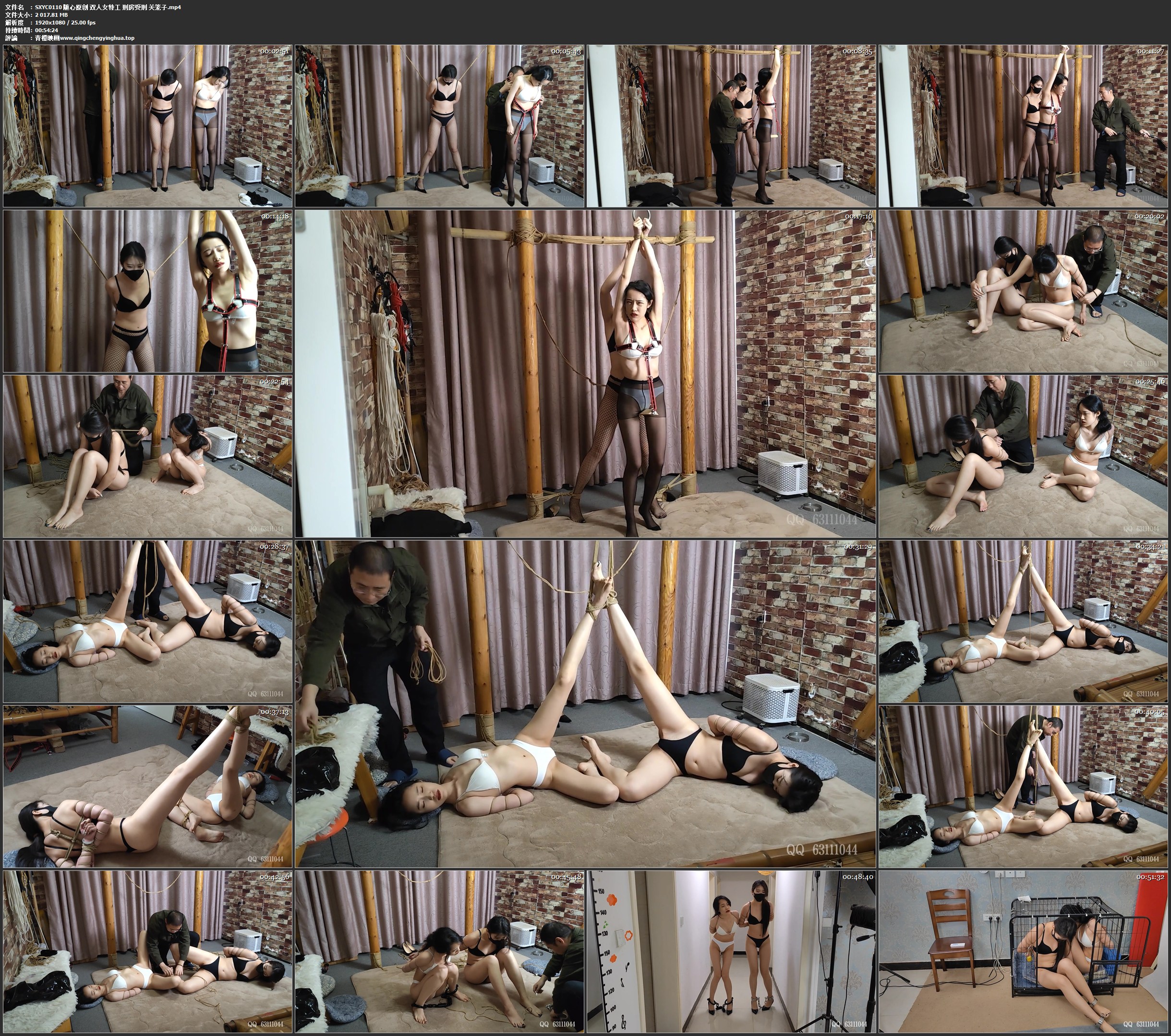随心原创 双人女特工 刑房受刑 关笼子