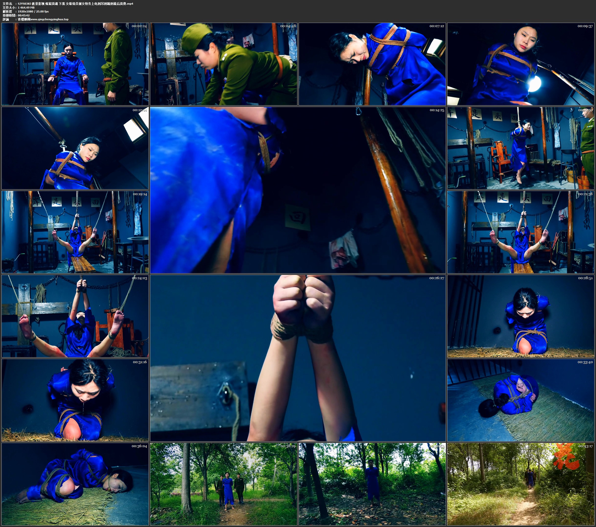 胜景影视 炼狱英魂 下集 女联络员被女特务上电刑吊刑跪刑最后英勇